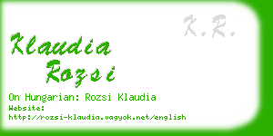 klaudia rozsi business card